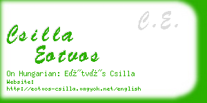 csilla eotvos business card